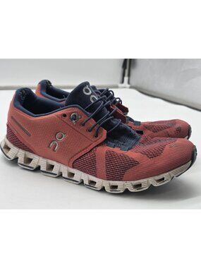 On Cloud Shoes Womens Size 7 Red Mesh CloudTec Running Sneakers Damaged